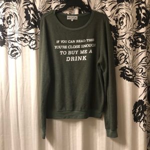 WILDFOX ALCOHOL SWEATSHIRT